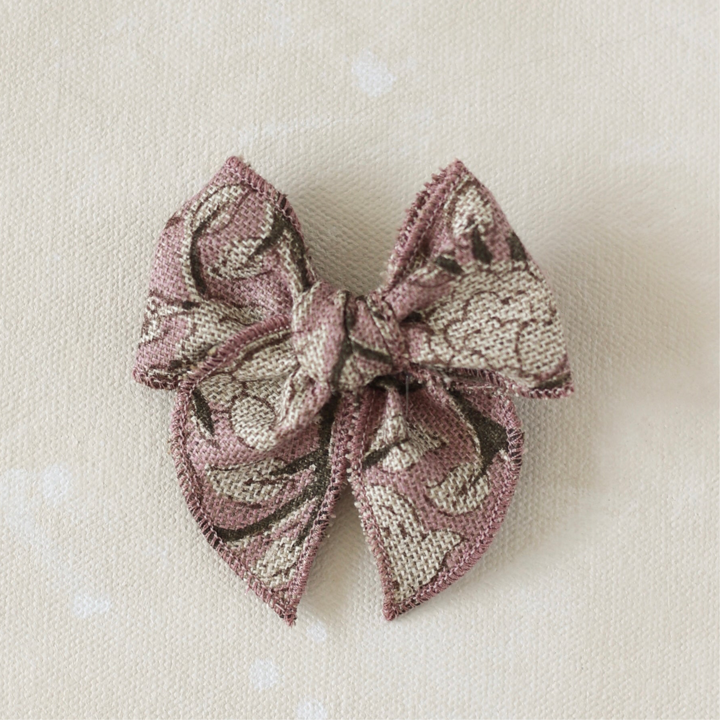 Mini Fleur Bow Clip/Band // Thistle