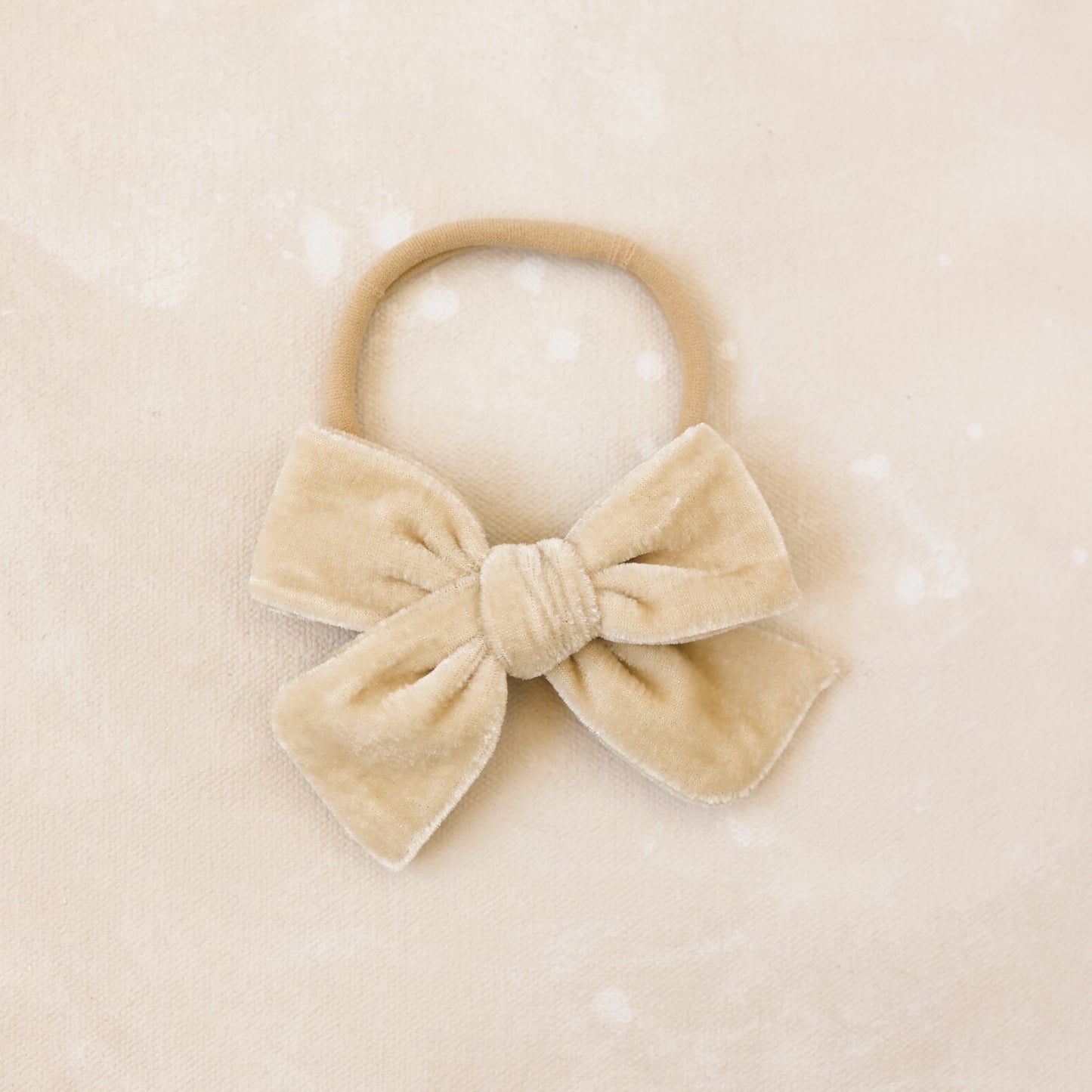 Petite Classic Bow Headband // Antique Ivory