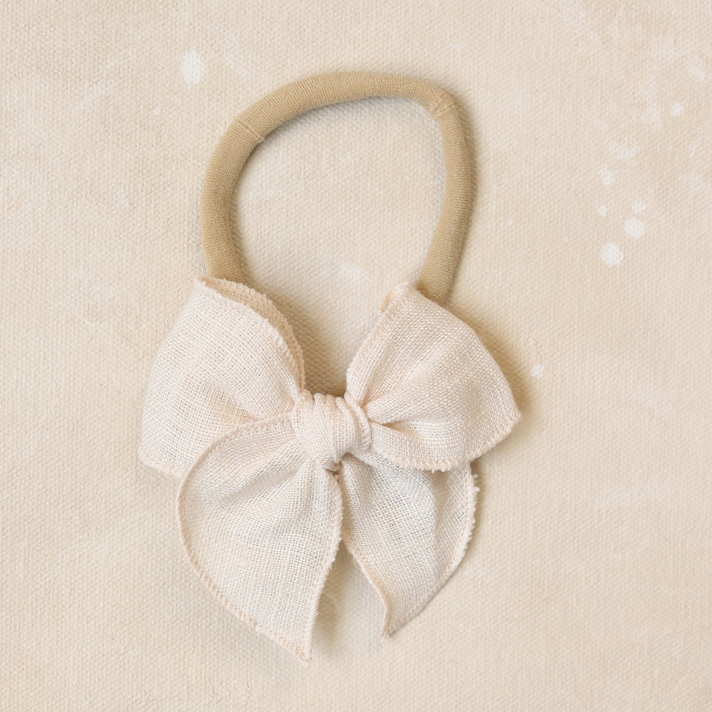 Mini Fleur Bow Headband // Blanche