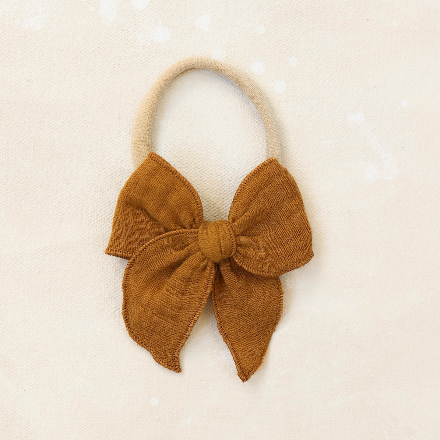 Mini Fleur Bow Headband // Saddle