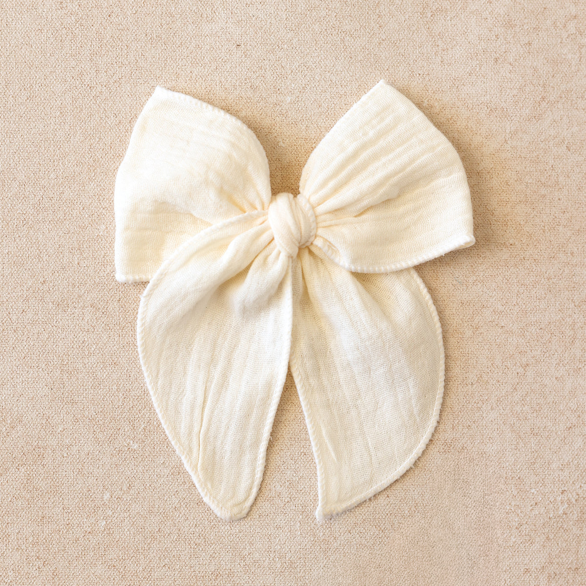 Fleur Bow Clip // Buttercream