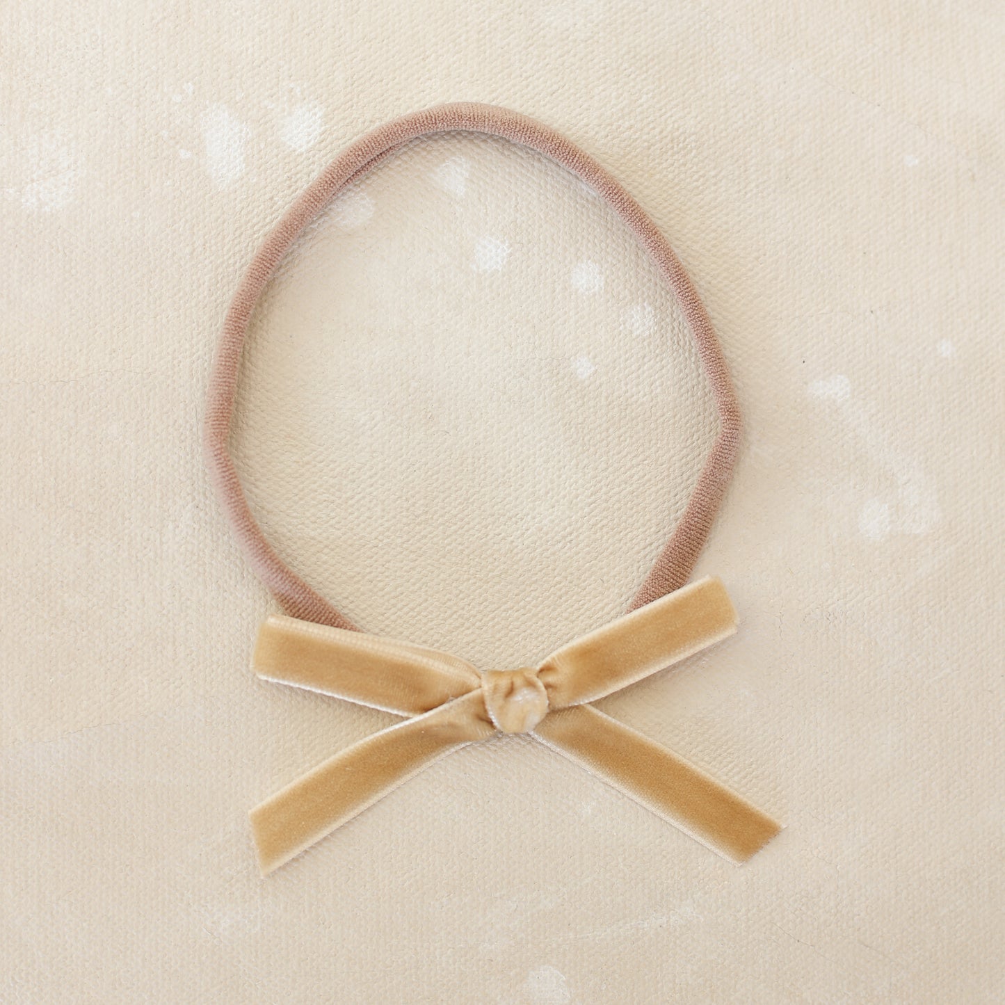 Velvet infant bow // Goldfinch