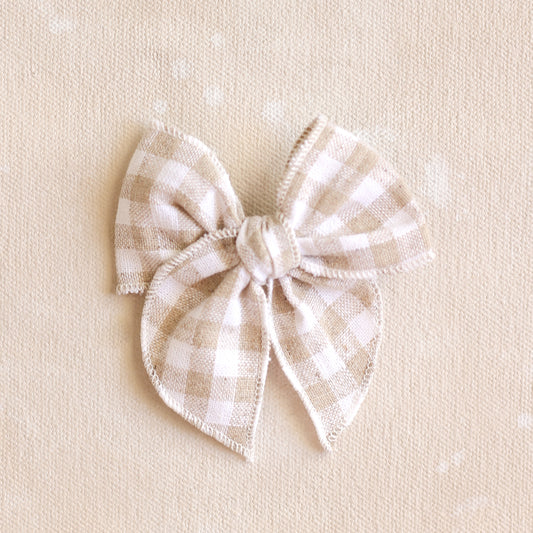 Mini Fleur Bow Clip // Fawn
