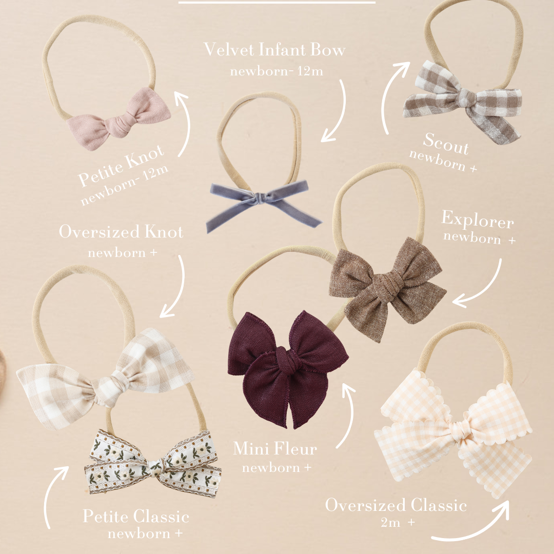Mini Fleur Bow Clip or Band • French Meadow