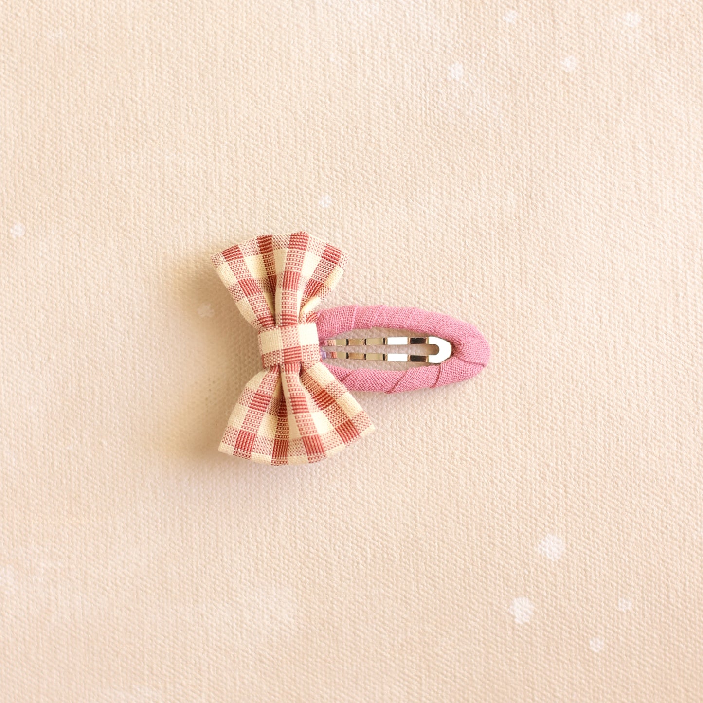 Gingham Bow Snap Clip // Freya