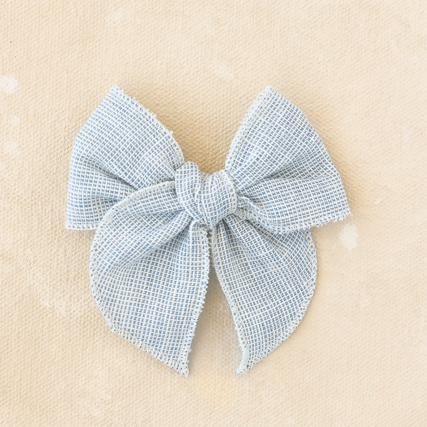 Mini Fleur Bow Clip // Sky