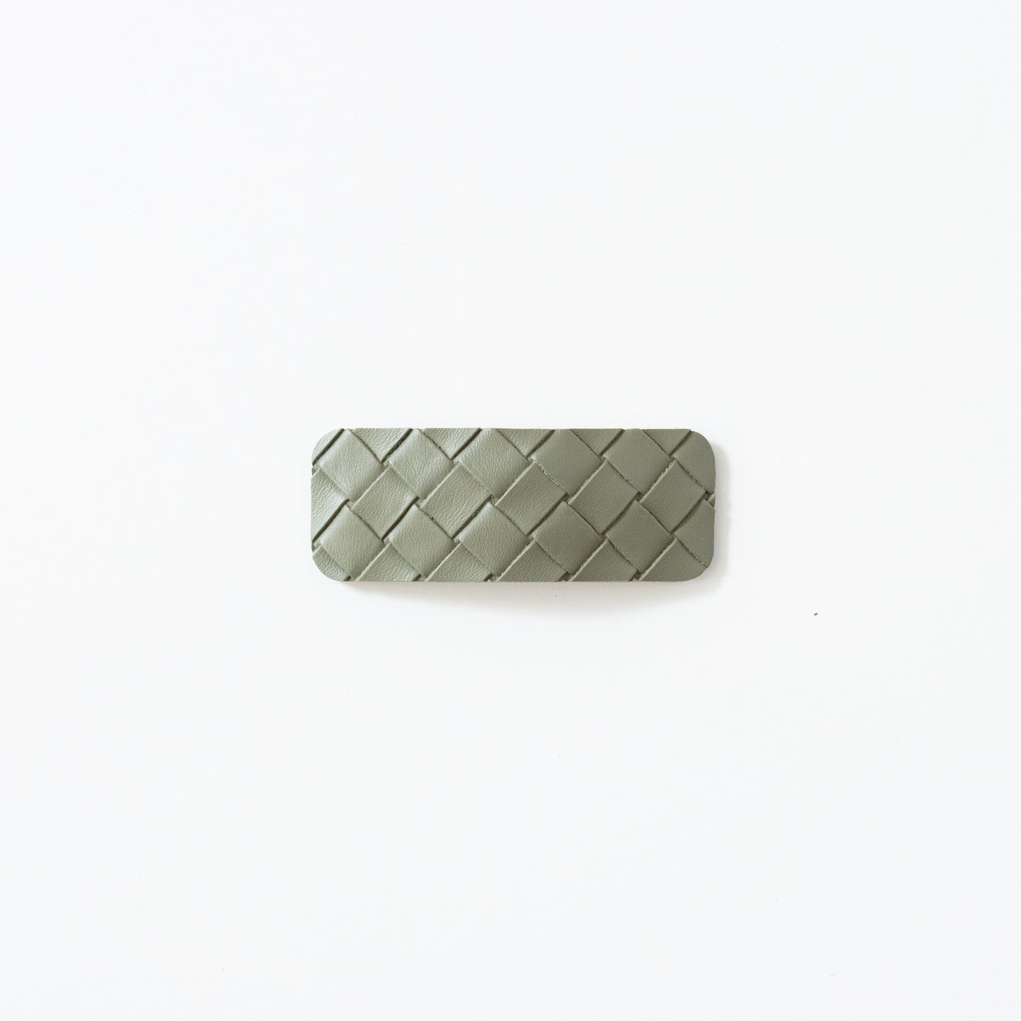 Woven Leather Snap Clip // Landscape