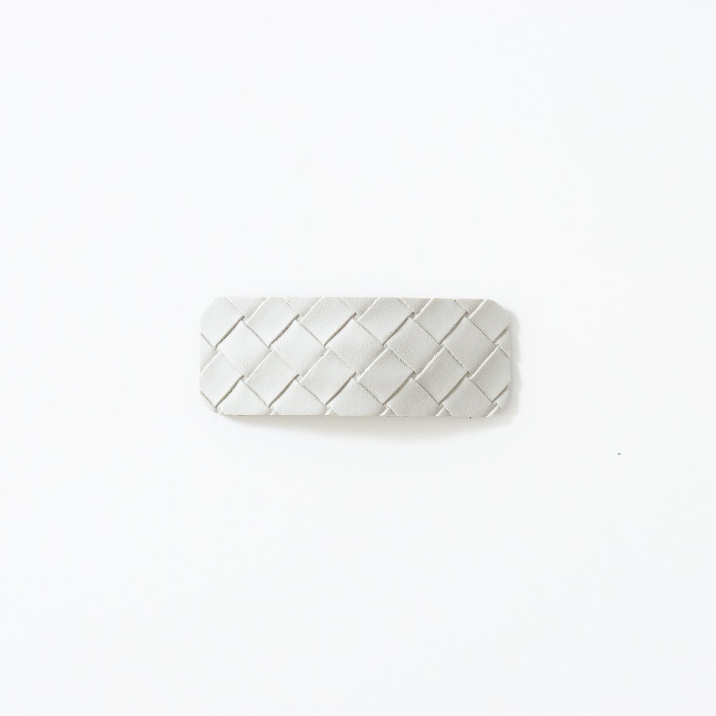 Woven Leather Snap Clip // Windswept