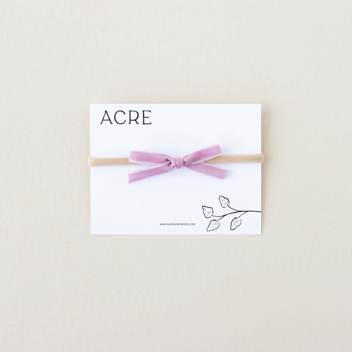 Velvet infant bow // Azalea