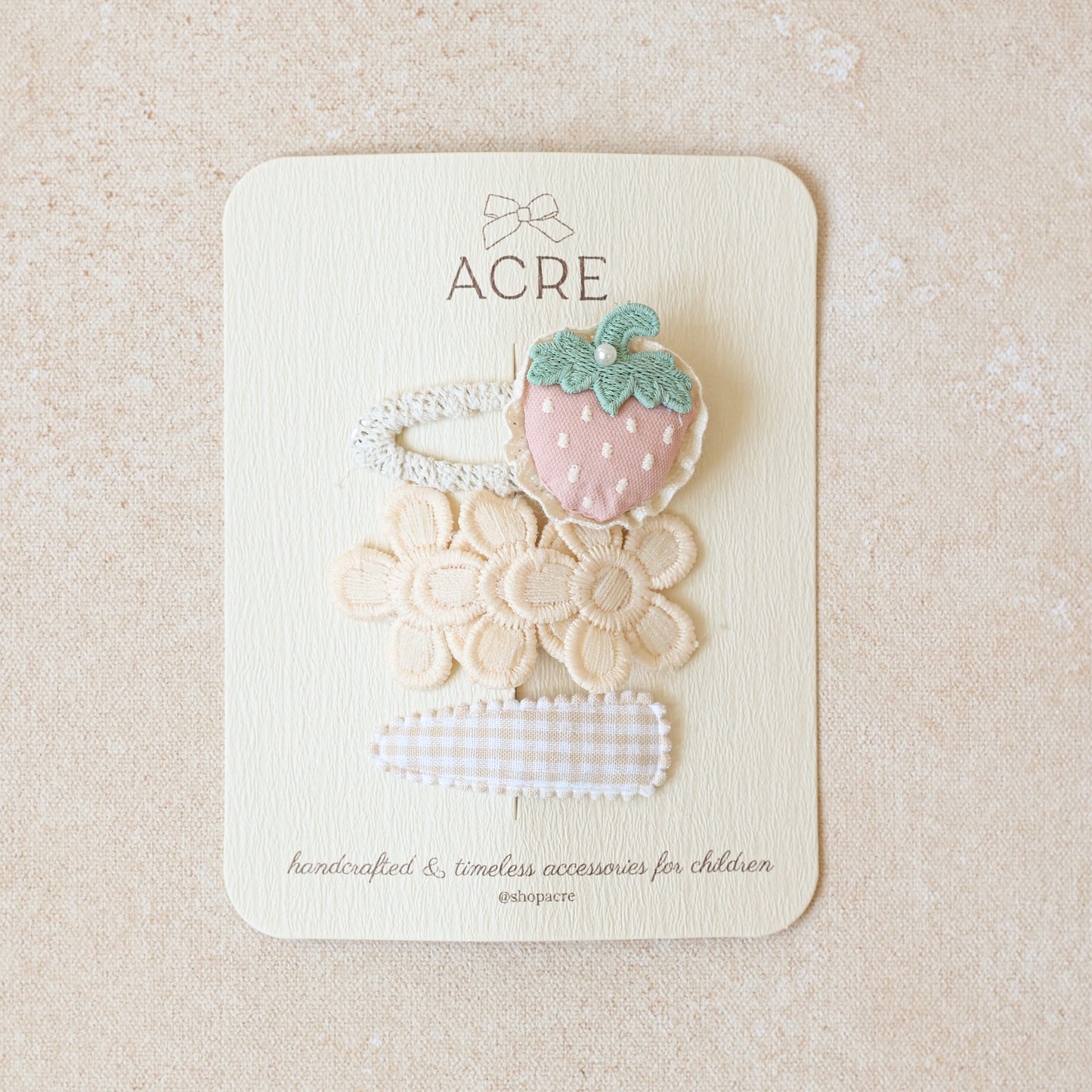Snap Clip Set • Strawberry Meadow