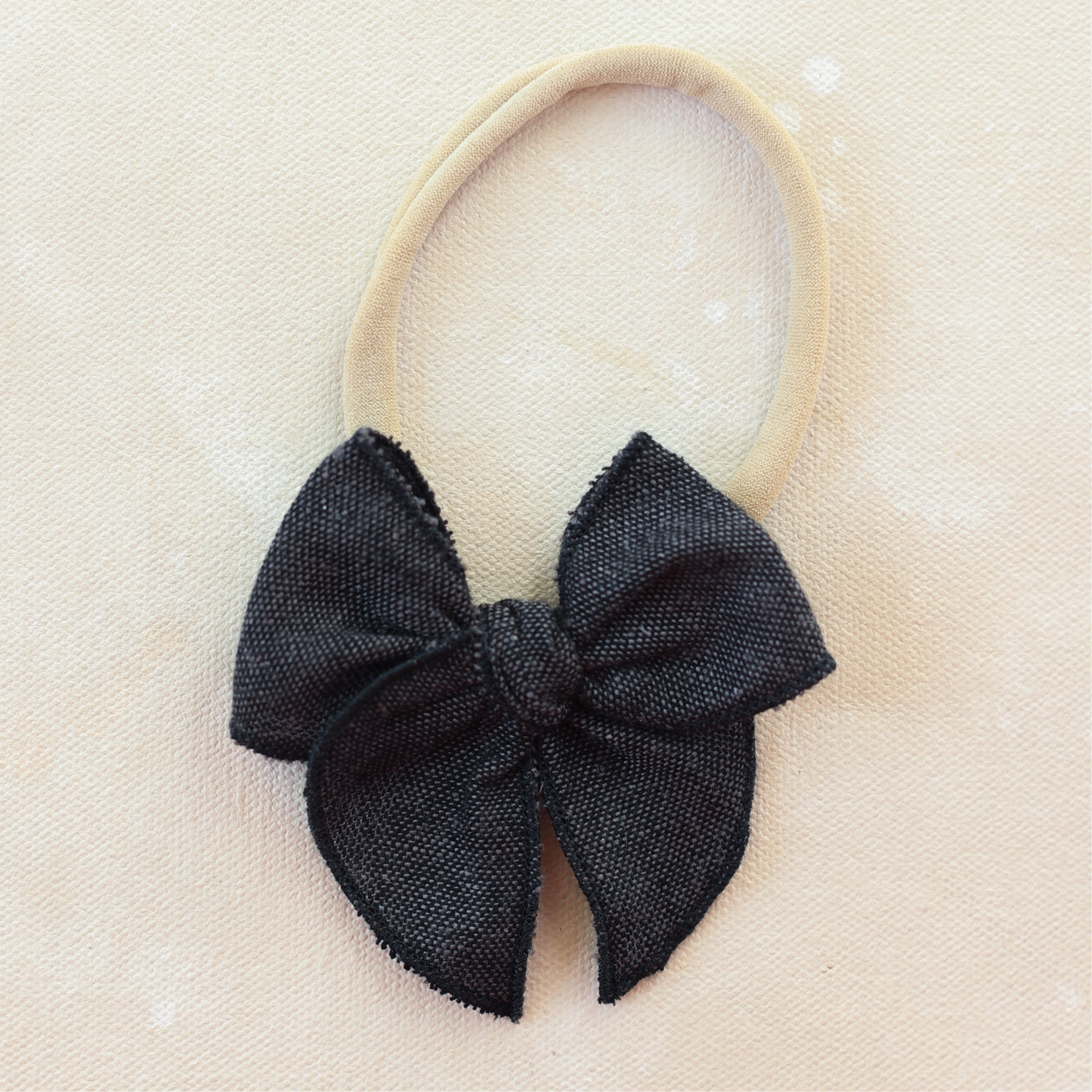 Mini Fleur Bow Headband // Moonbeam