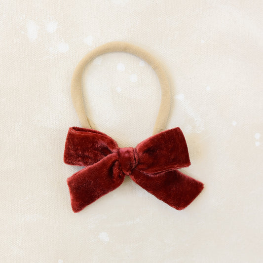 Petite Classic Bow Headband // Mulberry