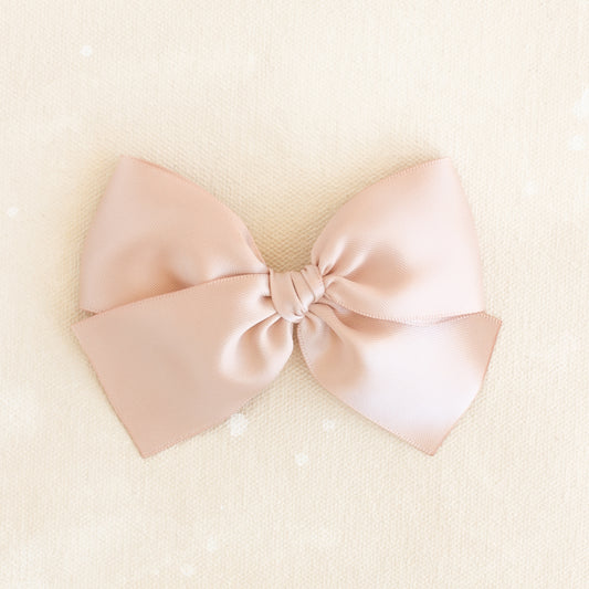 Oversized Classic Bow Clip // English Rose
