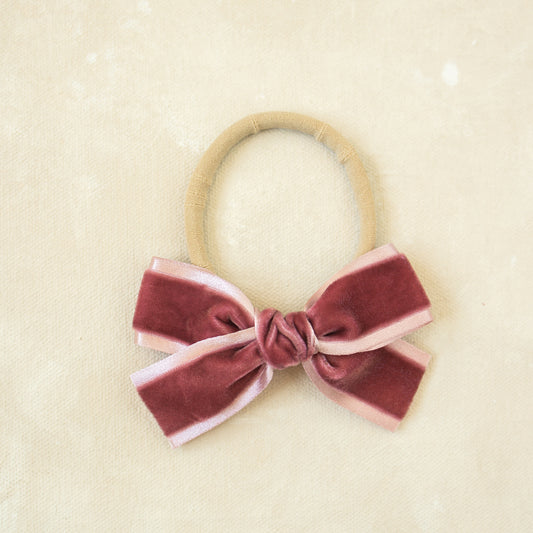 Petite Classic Bow Headband // Ruby