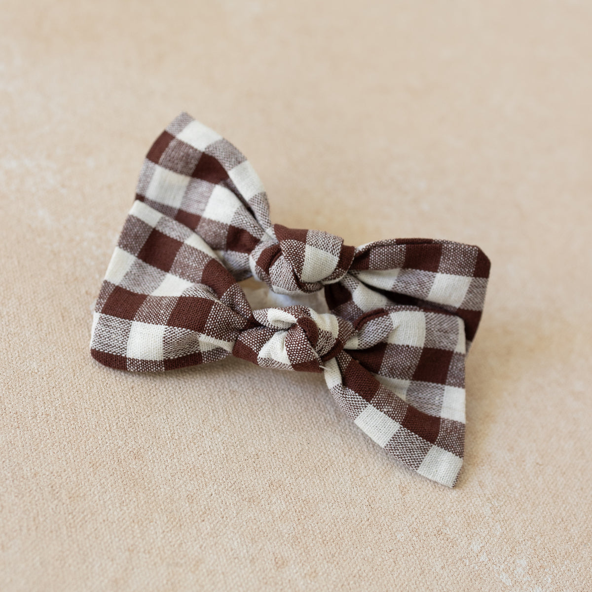 Oversized Knot Bow Clip • Heritage Brown
