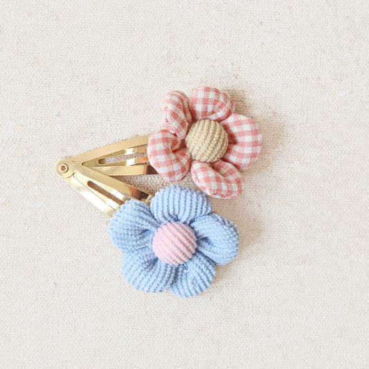 Floral Snap Clip // Clementine Bleu