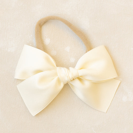 Oversized Classic Bow Headband // Swan