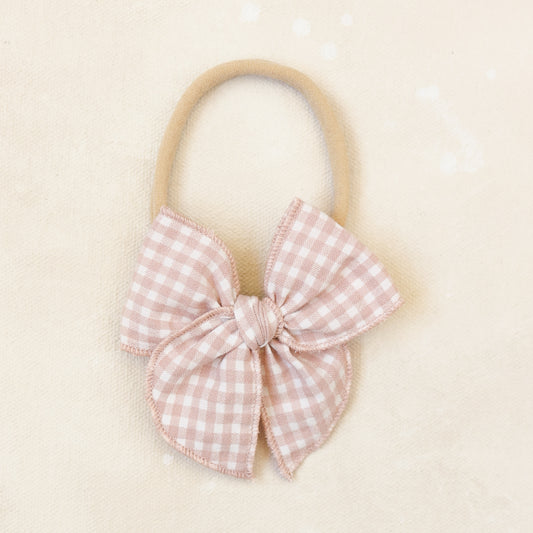 Mini Fleur Bow Headband // Sugar Plum