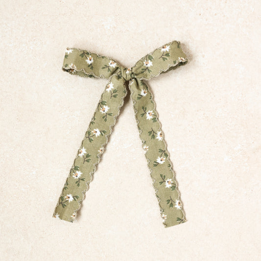 Petite Sunday Hair Bow • Gardenia | Toddler + Girls Hair Bow Clip (Small Batch)