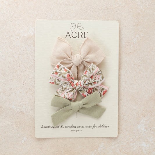 Tried & True Hair Bow Set • Vine
