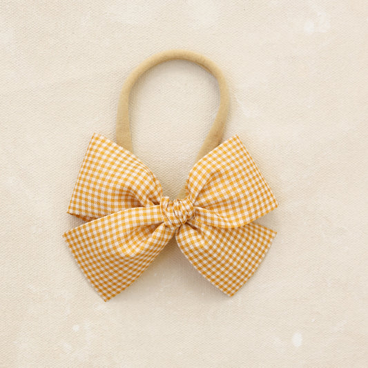 Oversized Classic Bow Headband // Sunflower