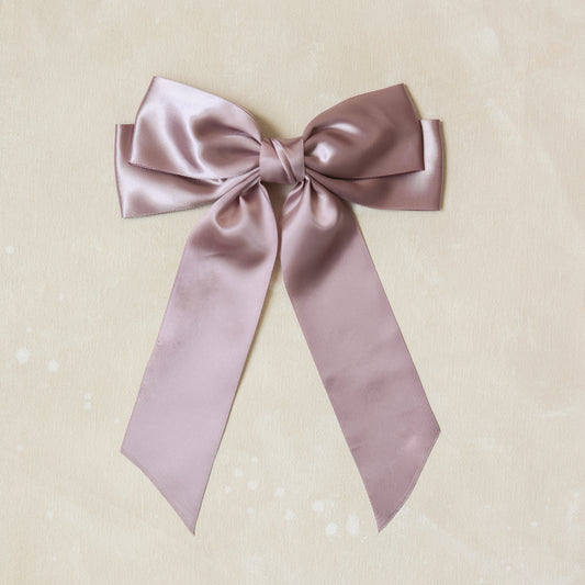 Satin Bow Barrette// Elsie