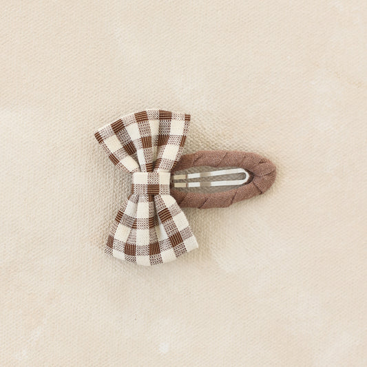 Gingham Bow Snap Clip // Collette