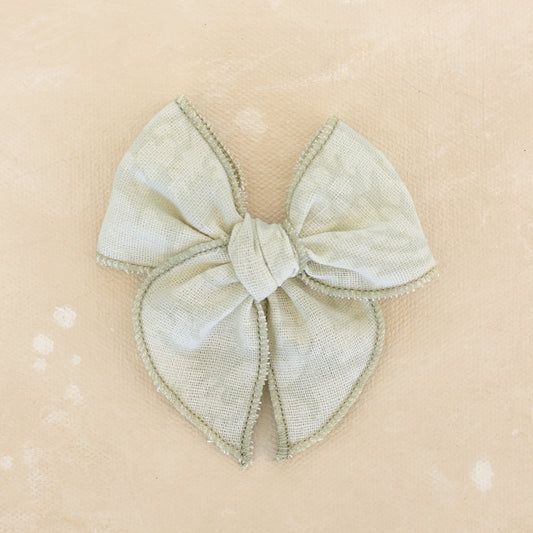 Mini Fleur Bow Clip // Opal