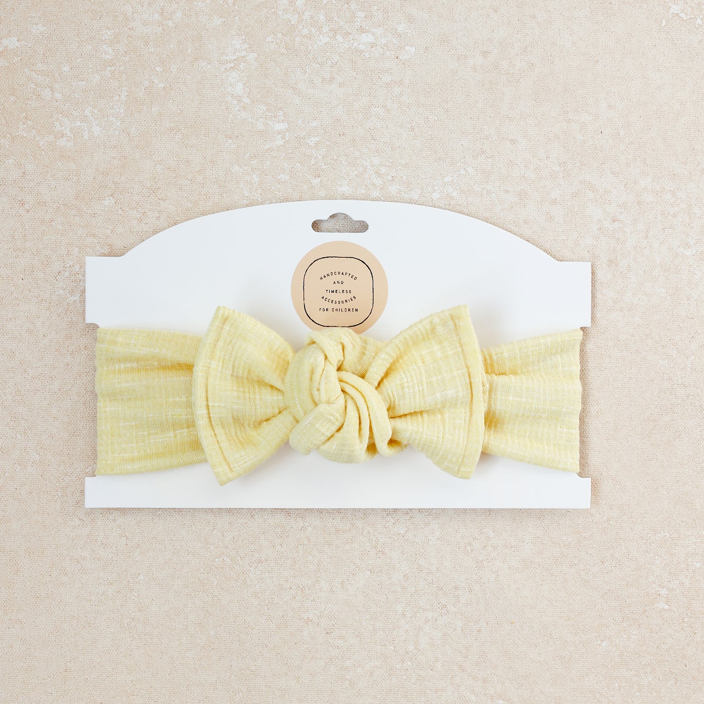 Baby Girl Headwrap Bow • Sol • Handmade Newborn Hair Accessory