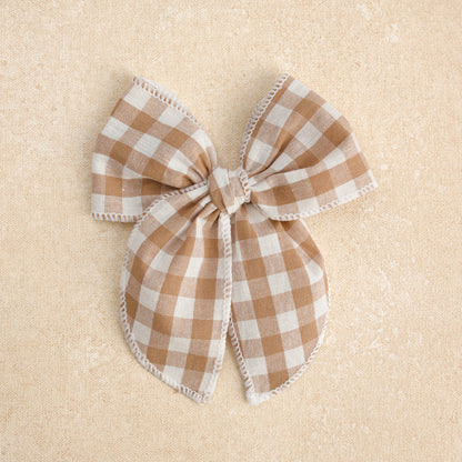 Fleur Bow Clip • Brown Sugar