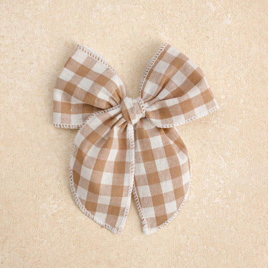 Fleur Bow Clip • Brown Sugar