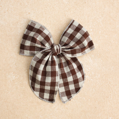 Fleur Bow Clip • Heritage Brown