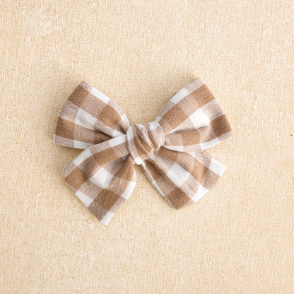 Explorer Bow Clip or Headband • Brown Sugar