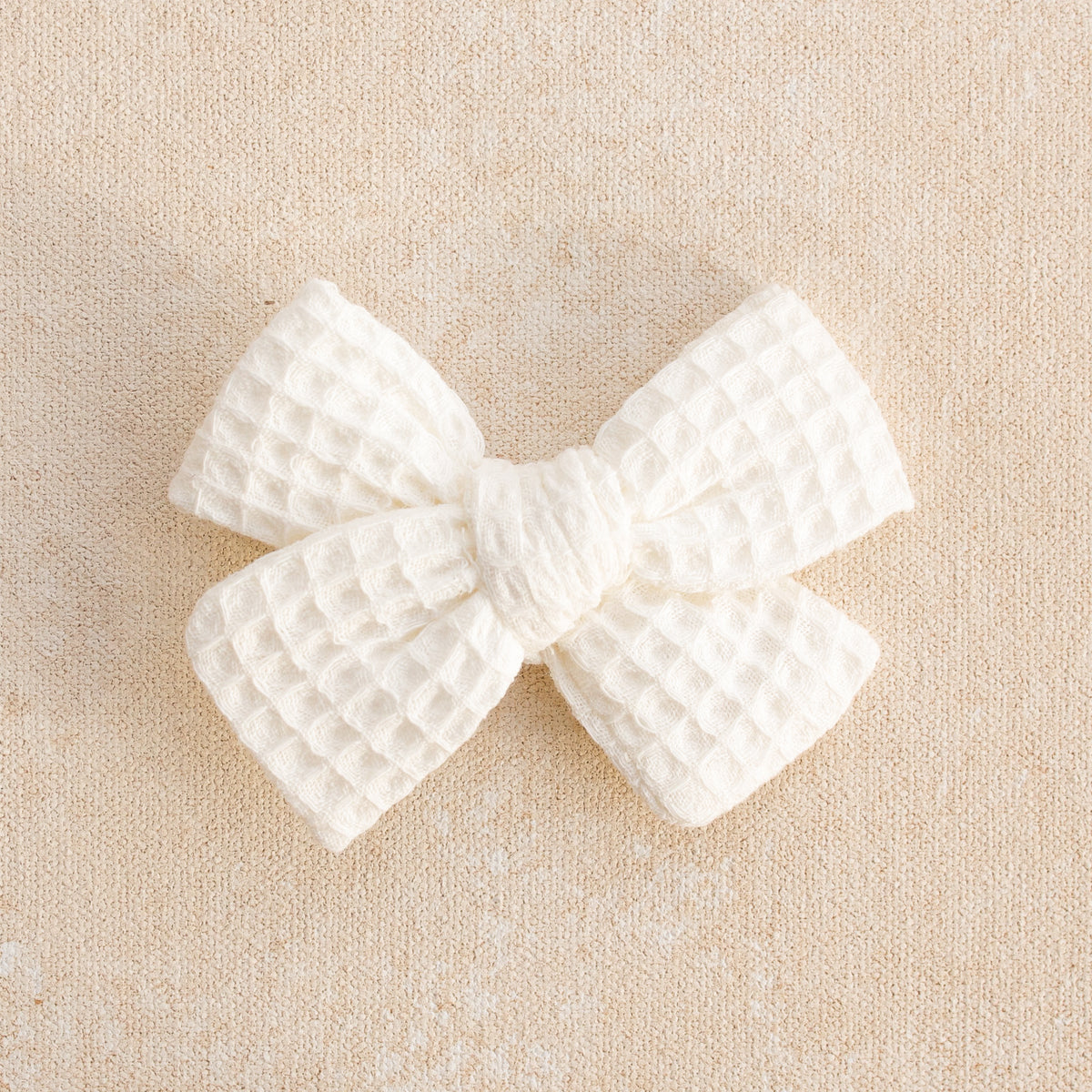 Scout Bow Clip or Headband • Natural Waffle