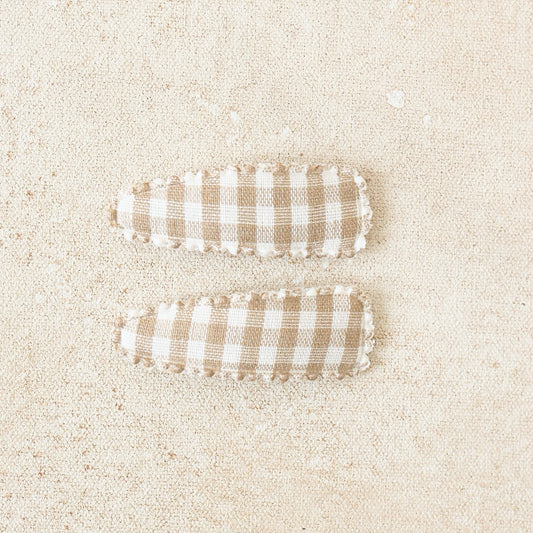 Snap Clip Set // Gingham