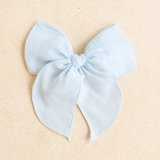Fleur Hair Bow • Powder Blue | Toddler + Girls Hair Bow Clip