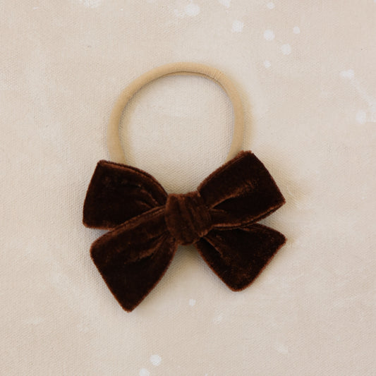 Petite Classic Bow Headband // Chestnut
