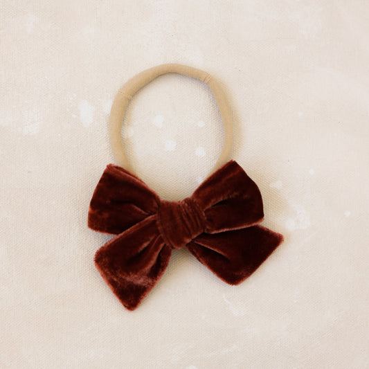 Petite Classic Bow Headband // Claret
