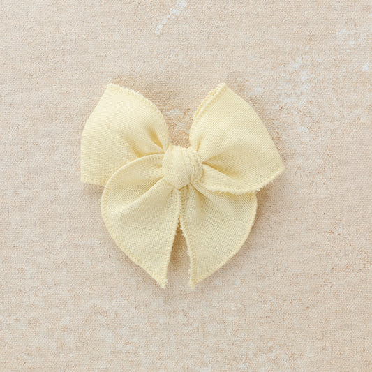 Mini Fleur Hair Bow Headband or Clip • Daffodil