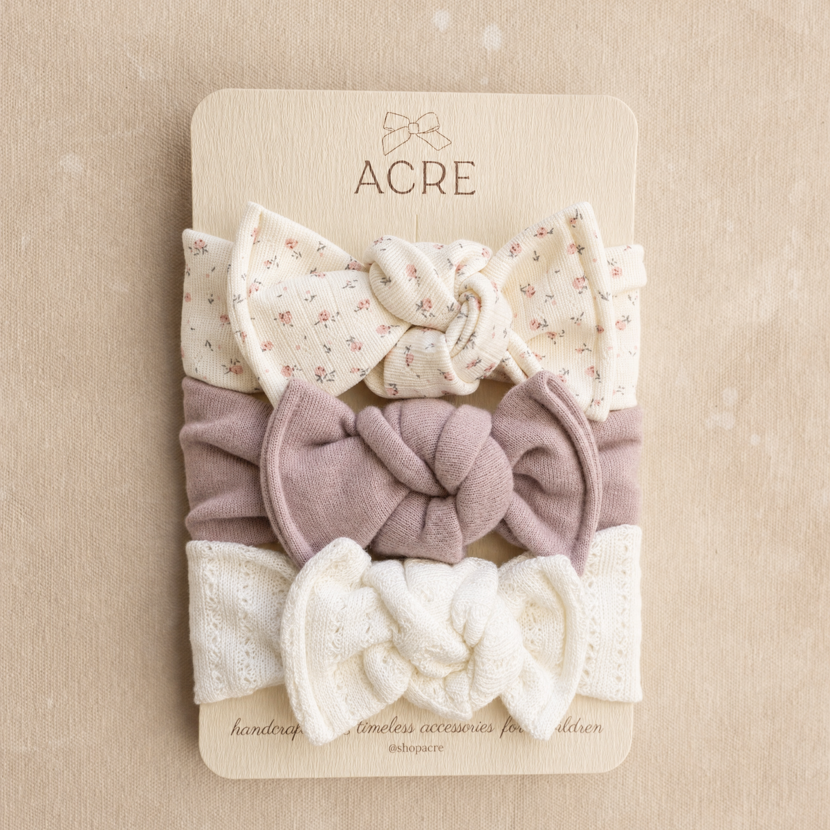 Baby Girl Headwrap Bow Bundle  • Birdie • Handmade Hair Accessory