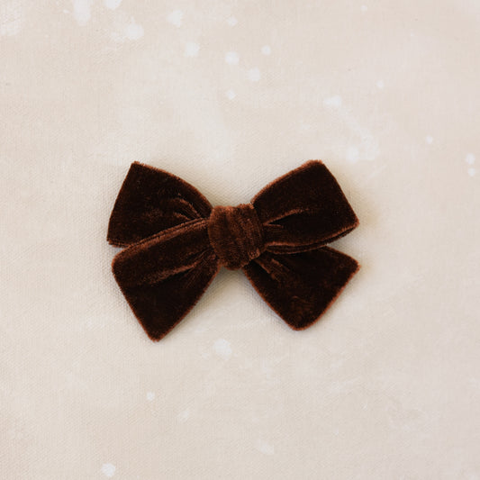 Petite Classic Bow Clip // Chestnut