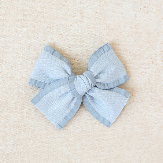 Oversized Classic Hair Bow • Heirloom Blue (Small Batch Release)