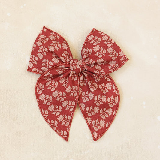Fleur Bow Clip // Poinsettia
