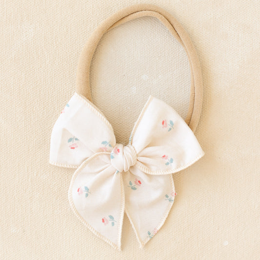 Mini Fleur Bow Headband // Poppy