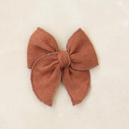 Mini Fleur Bow Clip // Patina