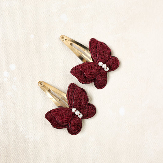 Butterfly Clips // Burgundy