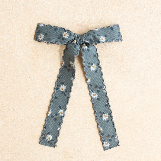Oversized Sunday Hair Bow • Cottage Blue | Toddler + Girls Hair Bow Clip (Small Batch Release)