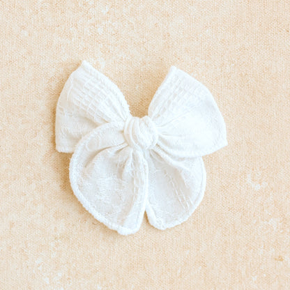 Mini Fleur Bow Clip or Band • Little Miss