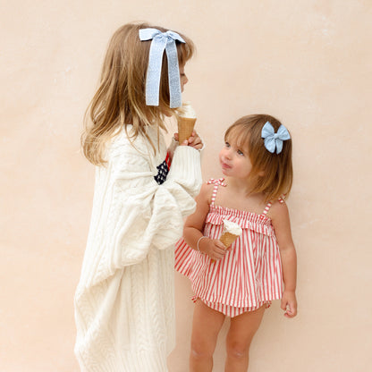 Oversized Sunday Hair Bow • Seaside Summer | Toddler + Girls Hair Bow Clip (Small Batch Release)