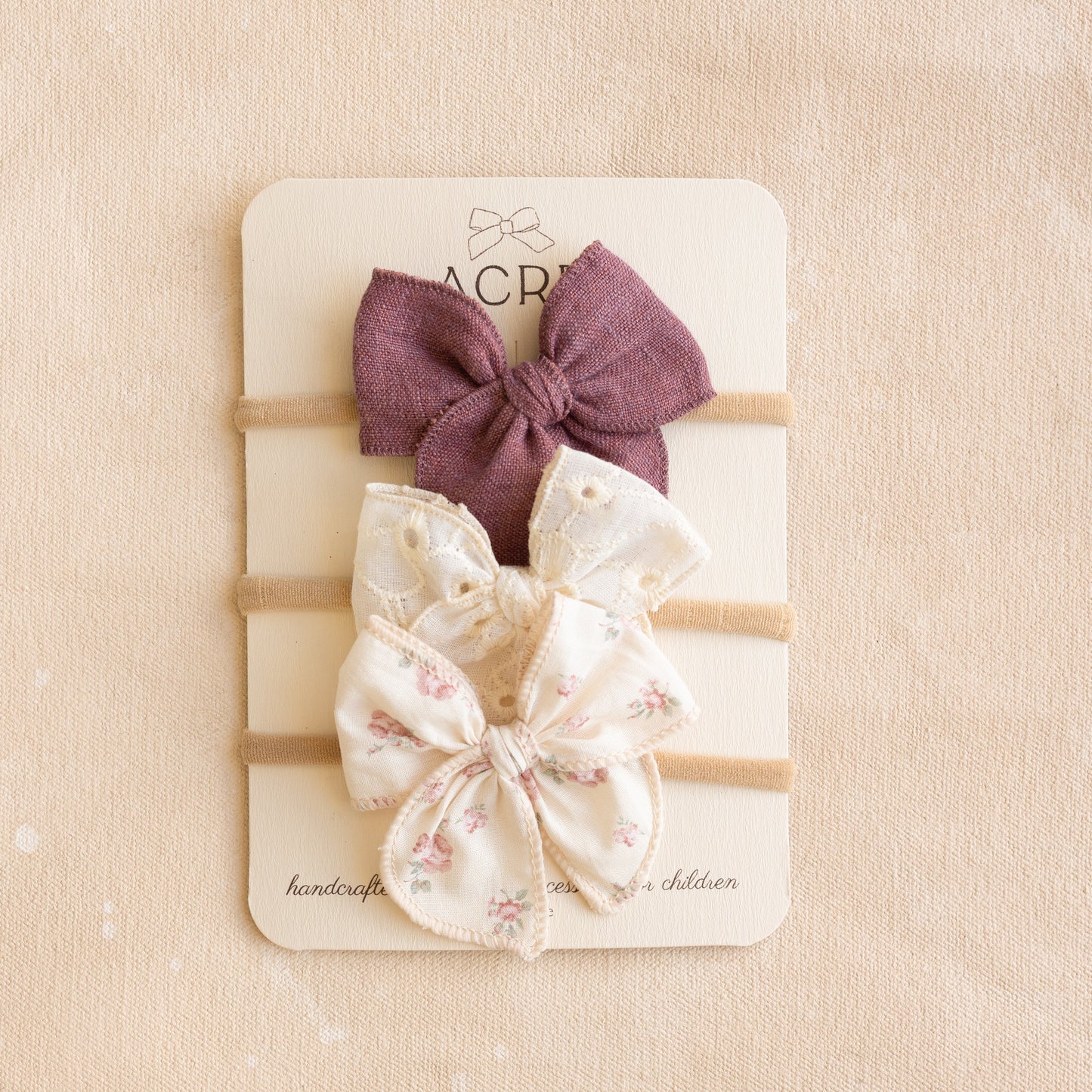 Sweet Beginnings Bow Set • Flora
